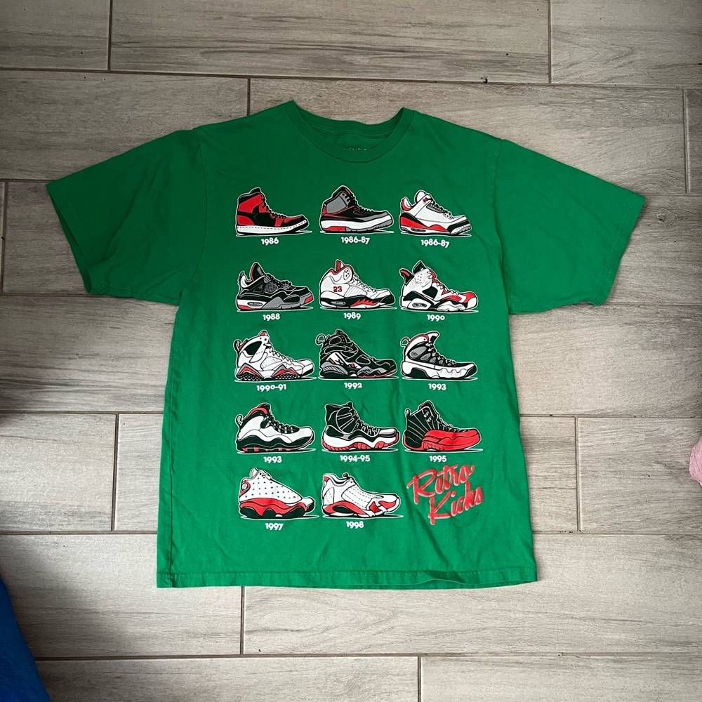 Authentic Classics Green Retro Kicks Tee!